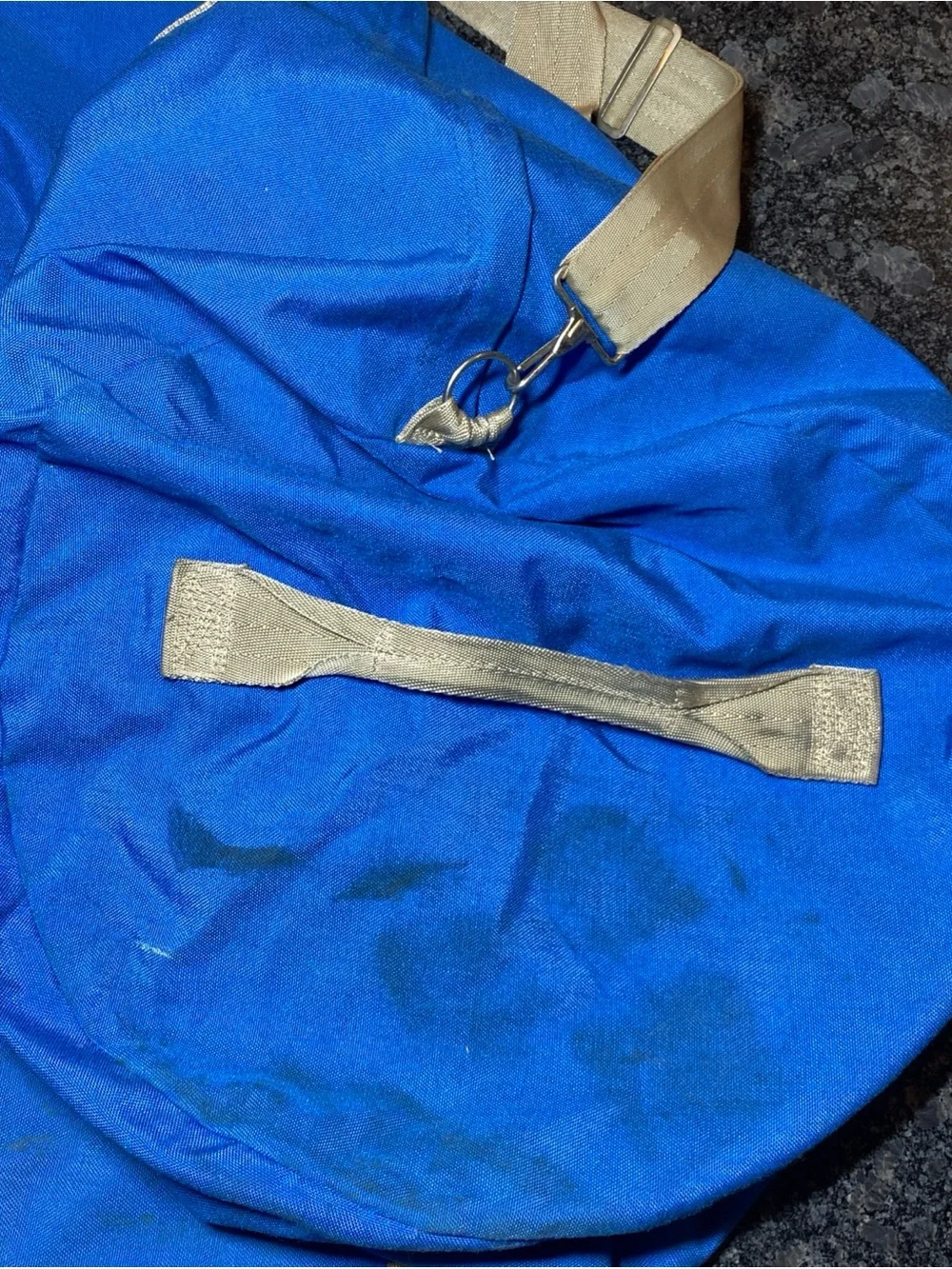 Eastpak Large Canvas Duffle Bag - USA Made Vintage 1980s Blue